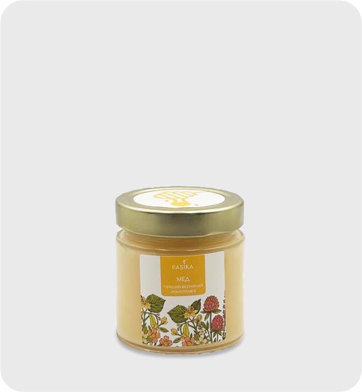 Натуральний мед весняний в скляній тарі, 270 г, ПасікаЮа